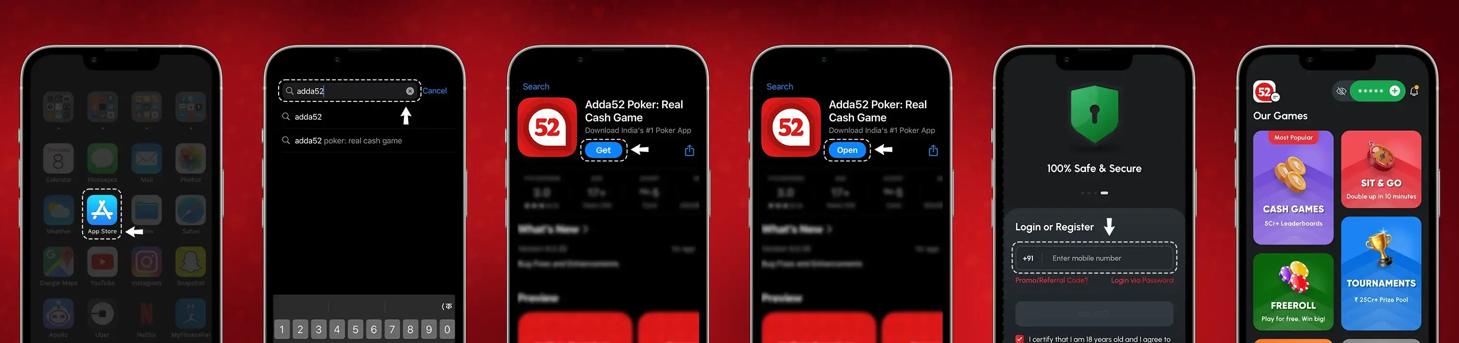 Steps to Download Poker Game App for iOS
                                           Users